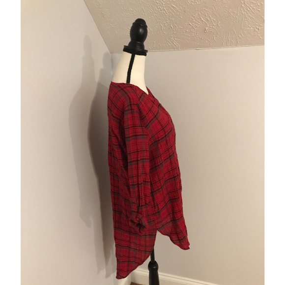 Anthropologie Holding Horses Women's Half Penny Red Plaid Tunic - Size Medium - Picture 4 of 10